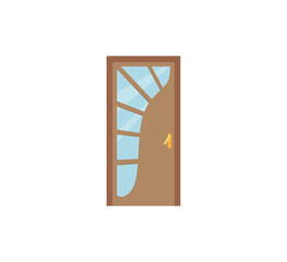 vector illustration of a door