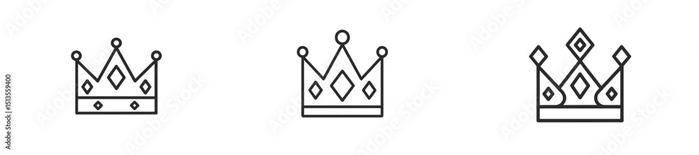 Aufkleber decorative crown designs featuring elegant shapes and patterns suitable for various artistic project