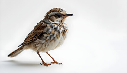 sparrow on a white background