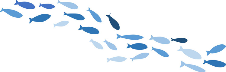 魚影のグラフィック素材イラスト