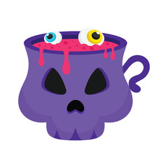 Halloween Cup Vector style icon. Eps 10 file