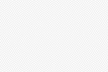 Modern stylish texture. Repeating curve wave lines. Monochrome on white background. Trendy graphic design.	