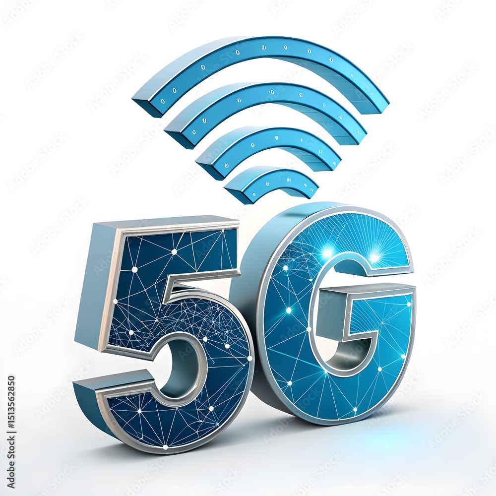 Poster high-speed 5g network technology wireless connection futuristic digital data global communication