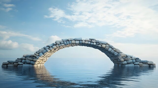 A symbolic image of a bridge made from business plans