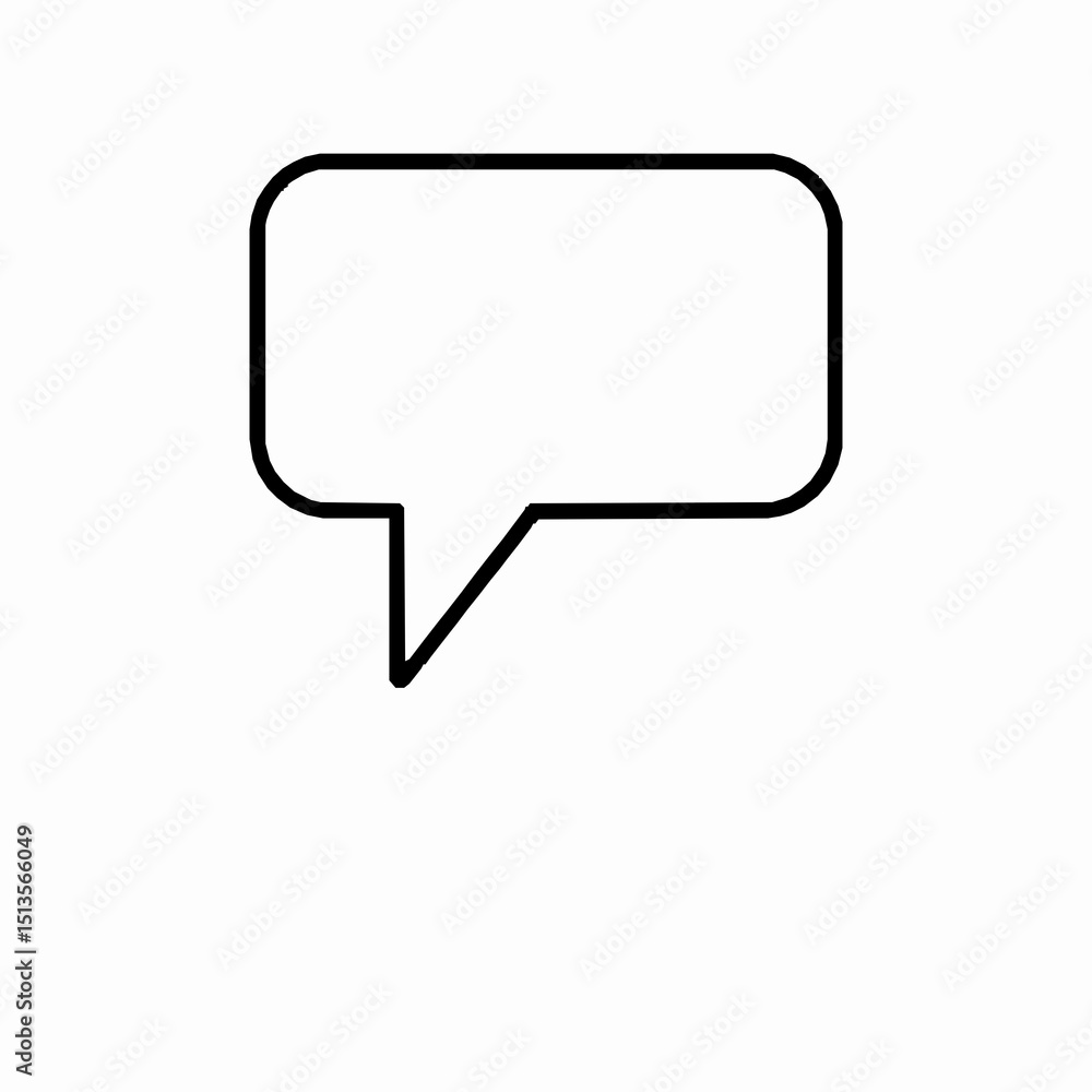 Poster simple minimalist speech bubble outline graphic illustration perfect for communication design and co