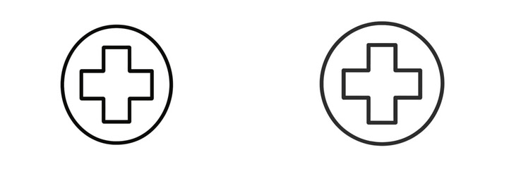 Obraz premium Symbols representing medical assistance in a simple, minimalist style on a clean background