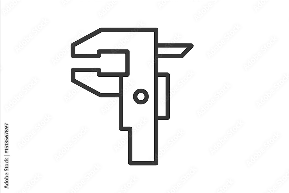 Aufkleber measurement tool design in black and white showcasing precision engineering and detail-oriented craf