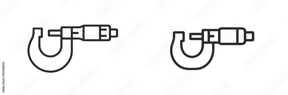 Aufkleber detailed line drawing of a clamp tool and its mechanical components for industrial applications in a