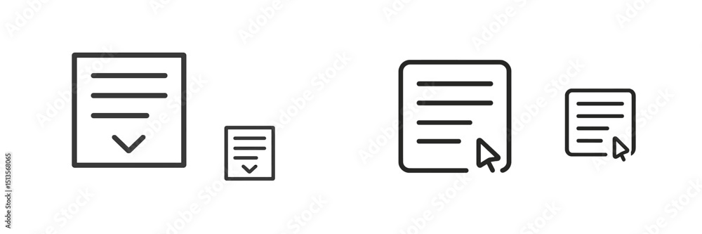 Leinwandbilder Checklists with different sizes displaying varying levels of detail and highlighting usability in task management