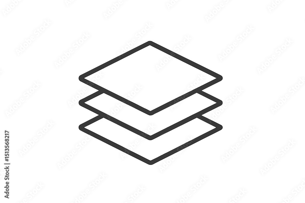 Poster Layers of geometric shapes stacked on top of each other in a minimalist design that emphasizes simplicity and balance
