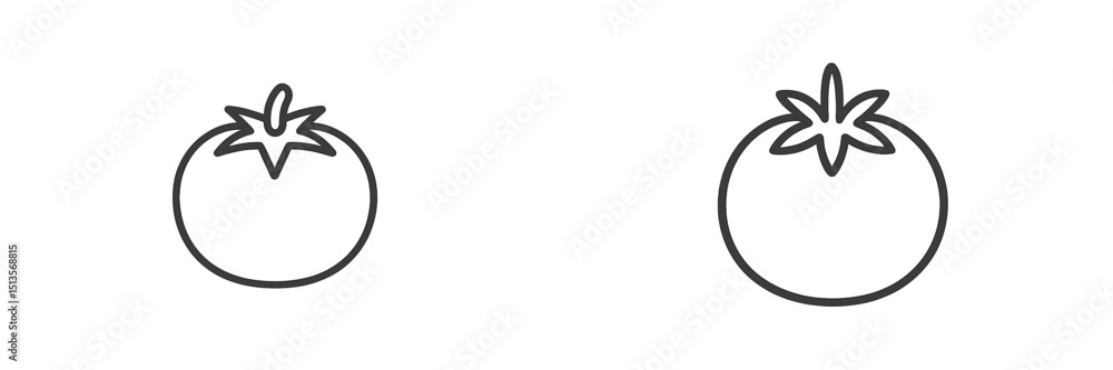 Poster fresh tomatoes displayed in simple outlines showcasing their shape and natural design