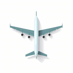 Aerial Majesty: Overhead shot captures a sleek airplane soaring across the sky, evoking the spirit of adventure and the thrill of flight.