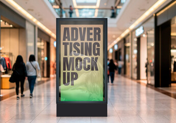 Digital Billboard Mockup in Shopping Mall