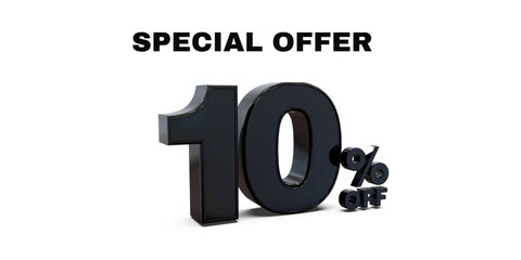 UP to 10 % off discount special offer with white background