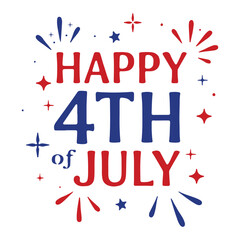 Obraz premium 4th of July Typography Vector Art | Independence Day T-Shirt Design