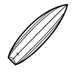 Surfing Board vector Sketch