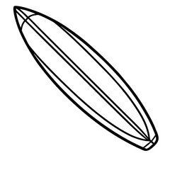 Surfing Board vector Sketch