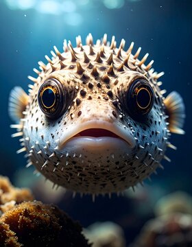 detailed image of a puffer fish