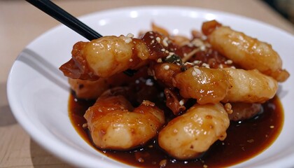 Delicious Spicy Shrimp Dish in Savory Sauce Appealing Asian Cuisine Food Photography