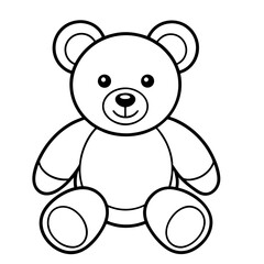 cute tedy bear outline icon