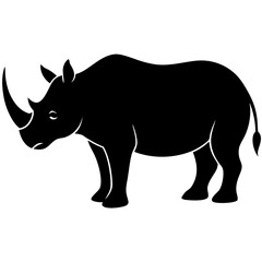 Fototapeta premium rhino isolated on white