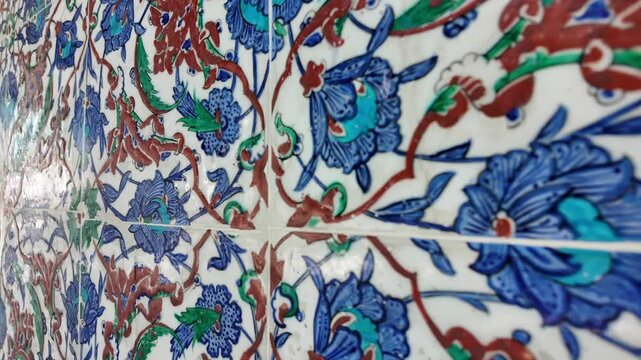 Beautiful tile patterns featuring colorful floral designs