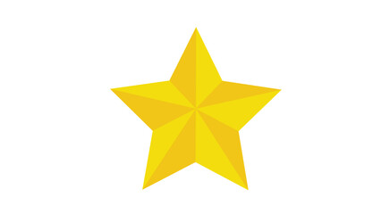 Obraz premium Yellow Five Pointed Star Icon