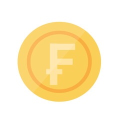 Obraz premium Gold Franc Coin Icon