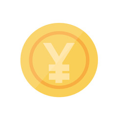 Obraz premium Gold Yen Coin Icon