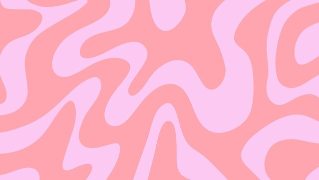 Retro Groovy Pink Swirl Abstract Pattern - Blush Pink 70s Inspired Liquid Marble Effect Digital Paper & Wallpaper