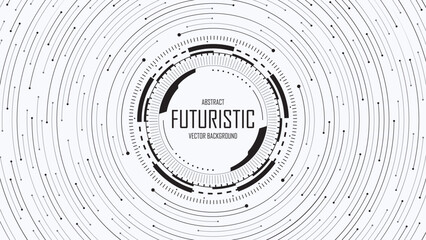 Circuit board on a white background. High-tech circuit board digital technology. Abstract futuristic technology circle line and dot background. Artificial intelligence (AI). Vector illustration.