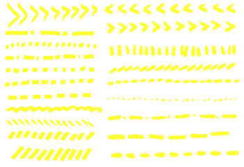 手描きのカラフル過ぎないラインセット