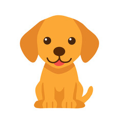 Adorable cartoon-style puppy illustration with a happy expression. Perfect for pet-themed designs, children’s books, stickers, and educational materials