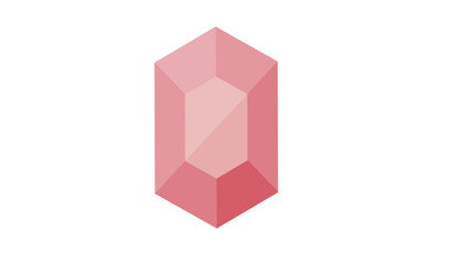 Fototapeta premium Polished Pink Ruby Gemstone Icon