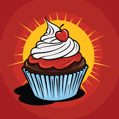 cup cake vector for design needs