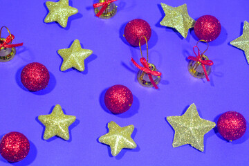 Christmas theme background with purple background texture