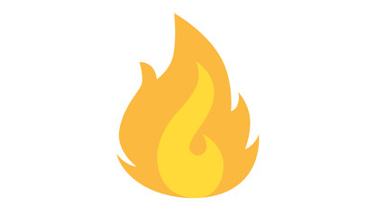 Bright Orange Flame Icon