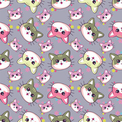 seamless pattern with cats