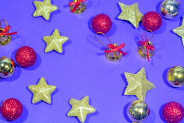 Christmas theme background with purple background texture