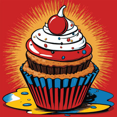 cup cake vector for design needs