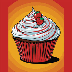 cup cake vector for design needs