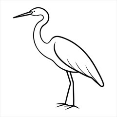 Obraz premium Line art of a heron.