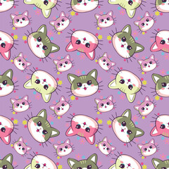 seamless pattern with cats