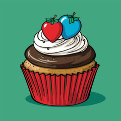 cup cake vector for design needs
