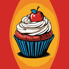 cup cake vector for design needs