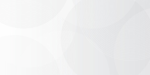 White geometric abstract background overlap layer on bright space with lines effect decoration. Modern graphic design element circles style concept for banner.