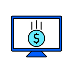 Icon a online income, isolated against a clean background.