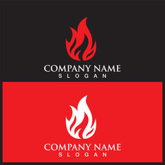 fire flame logo and vector template