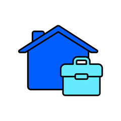 Icon a home office, isolated against a clean background.