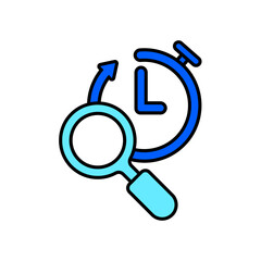 Icon a time tracking, isolated against a clean background.